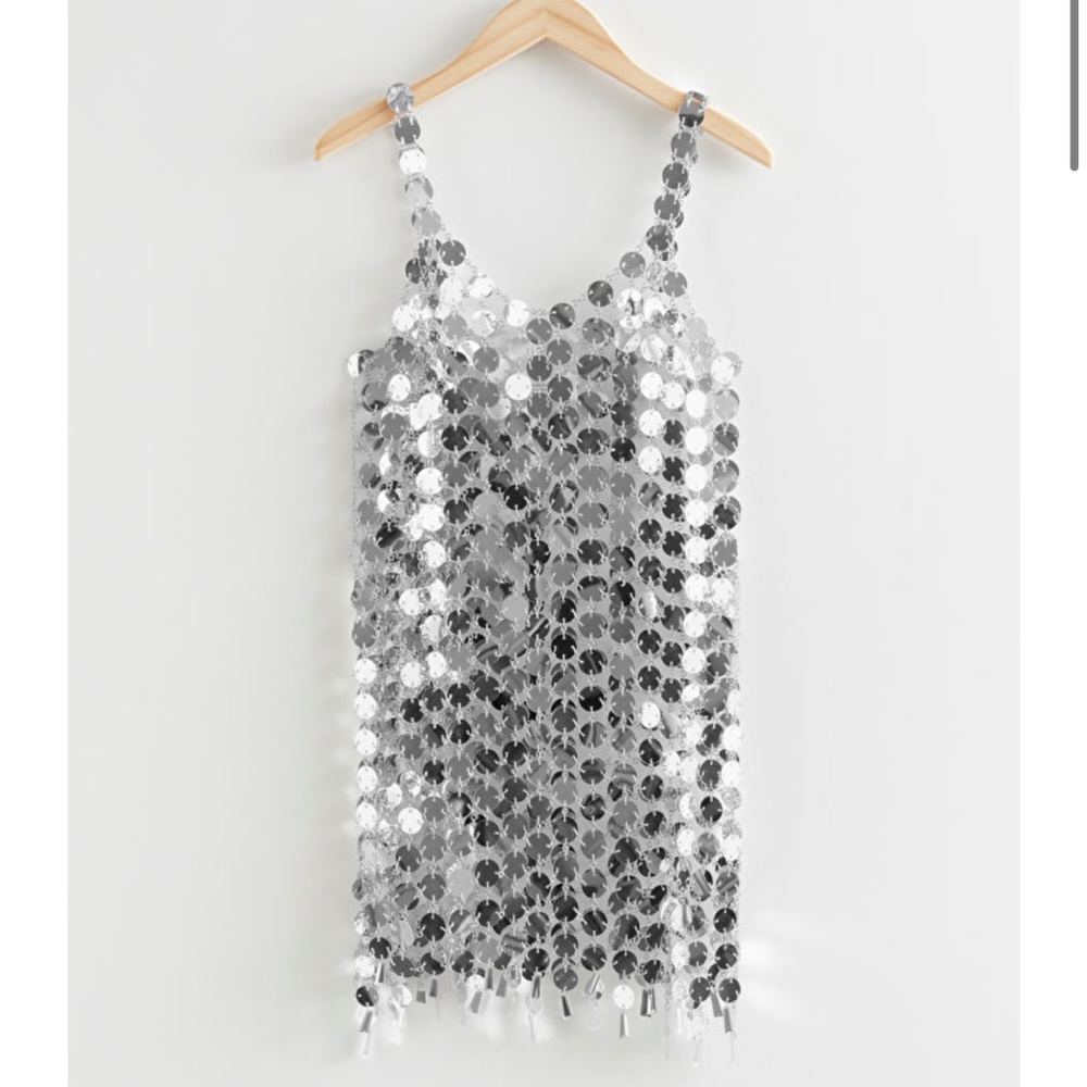 Strappy mirror mini dress